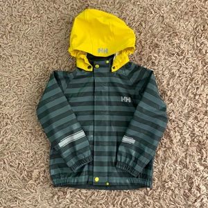 Helly Hansen Kids Grey Striped Origami RainJacket